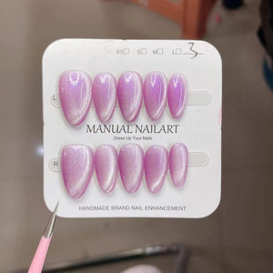 Cate Eye White Nails